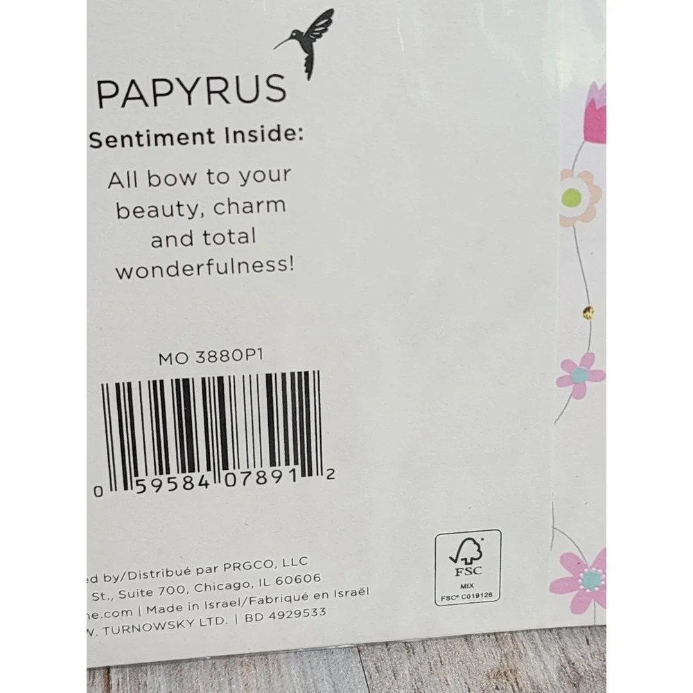 Papyrus RARE Turnowsky Embossed Princess Crown Chair Gold Rose‎ Trim Bday Card